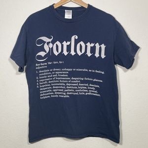 VTG Friends Of The Forlorn Navy Pit Bull Rescue Gildan Men T Shirt Size Medium